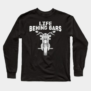 Cool Life Behind Bars Motorcycle Biker Men Father Day Long Sleeve T-Shirt